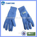 wholesale men blue knitted acrylic woven five fingers gloves